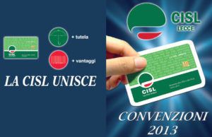 Convenzioni 2013 CISL Lecce
