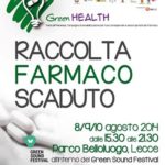 Cisl e APMAR insieme per Green Health dall’8 al 10 agosto a Lecce appuntamento con la raccolta del farmaco scaduto