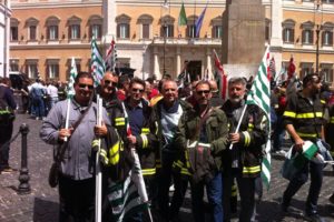 I vigili del fuoco del Salento alla manifestazione nazionale di Roma