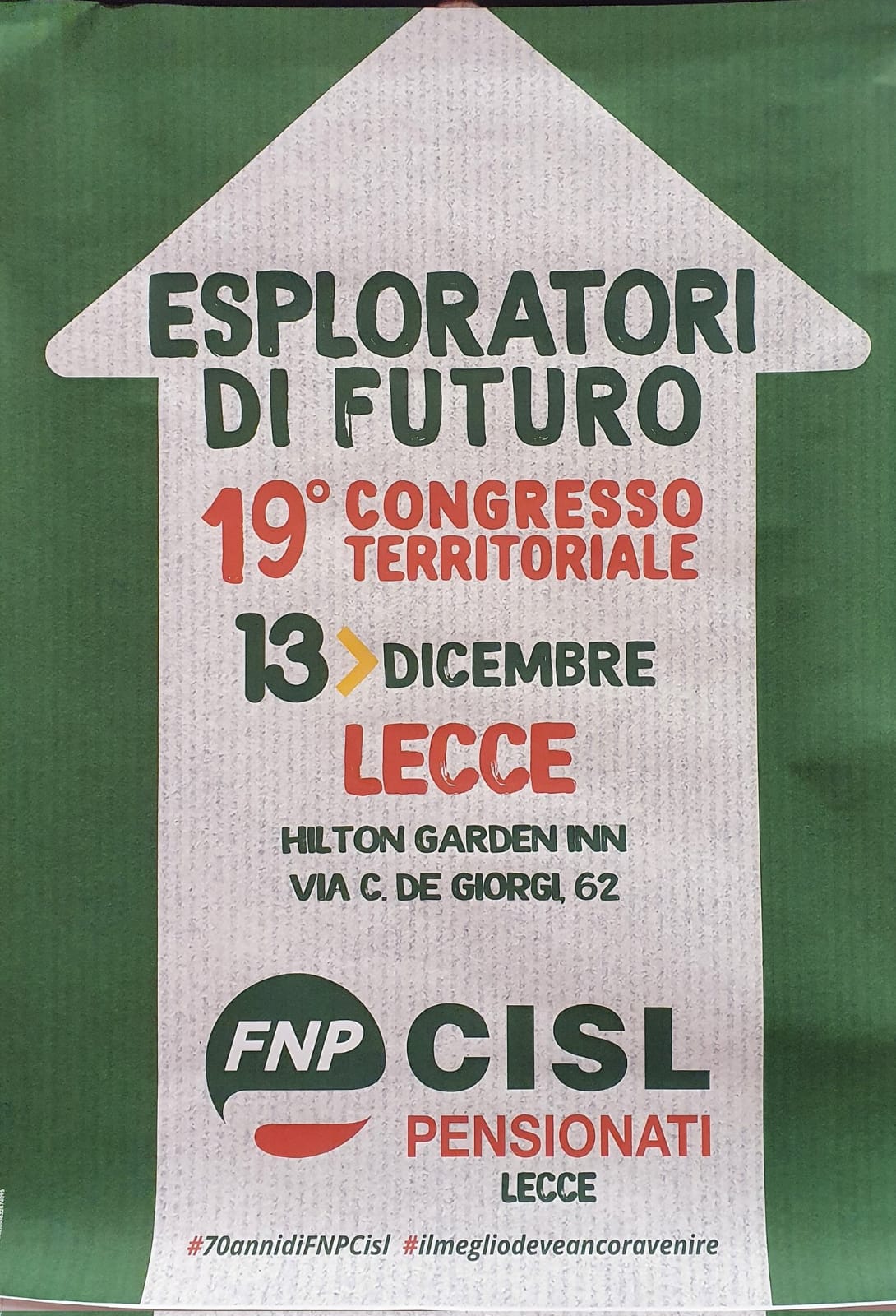 XIX Congresso territoriale FNP Cisl Lecce, Antonio Zippo rieletto Segretario Generale